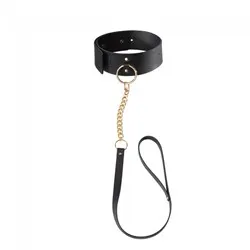 MAZE - COLLIER CHOKER AVEC LAISSE - NOIR