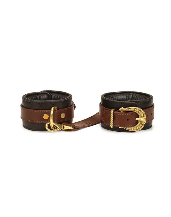 BRACELETS DE CHEVILLE EN CUIR - NOIR, MARRON ET DO