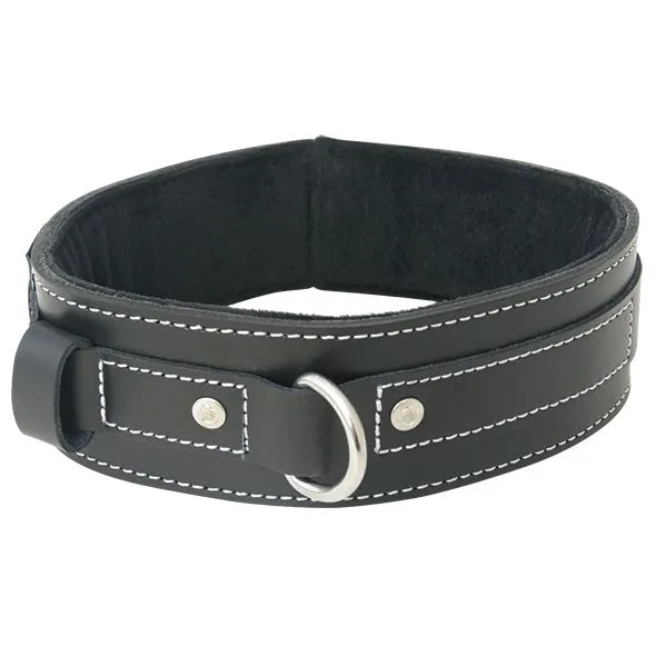 COLLIER CUIR BORDE