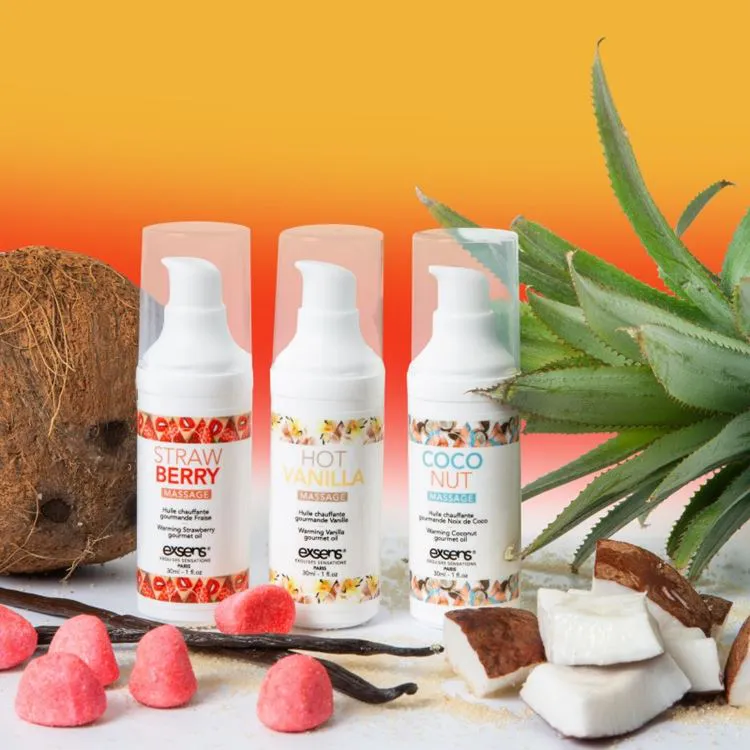 COFFRET 3 HUILES DE MASSAGE CHAUFFANTES