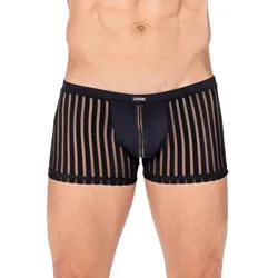 BOXER NOIR RAYE TRANSPARENT L