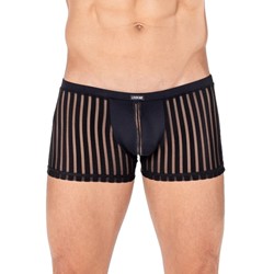 BOXER NOIR RAYE TRANSPARENT L 1