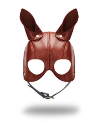 MASQUE EN CUIR AVEC OREILLES - NOIR, MARRON & OR 2