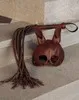 MARTINET EN CUIR AVEC CORDES - NOIR & MARRON 3