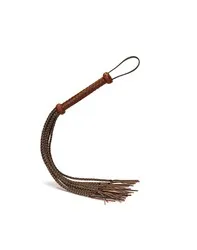 MARTINET EN CUIR AVEC CORDES - NOIR & MARRON 1