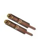 MENOTTES EN CUIR - NOIR, MARRON ET OR 2